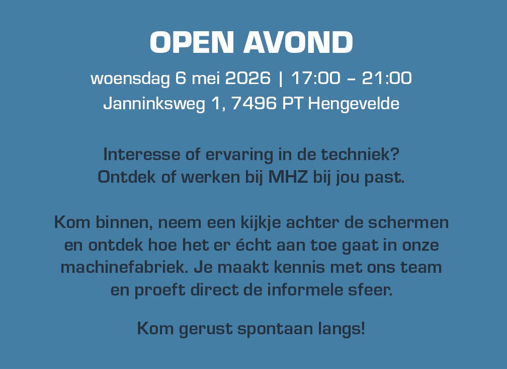 Open avond op 6 mei